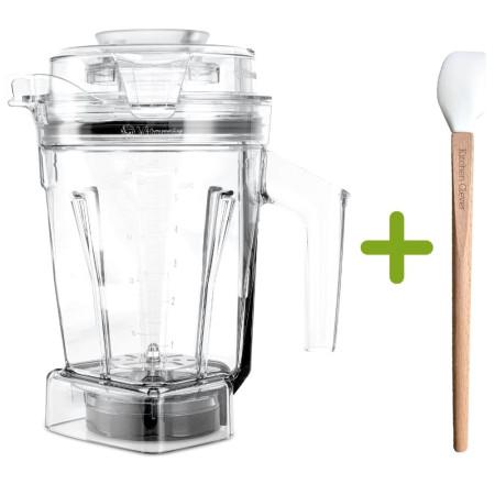 Vitamix Aer Disc Container Smart front with Kitchen Clever Spatula 3 cm wide