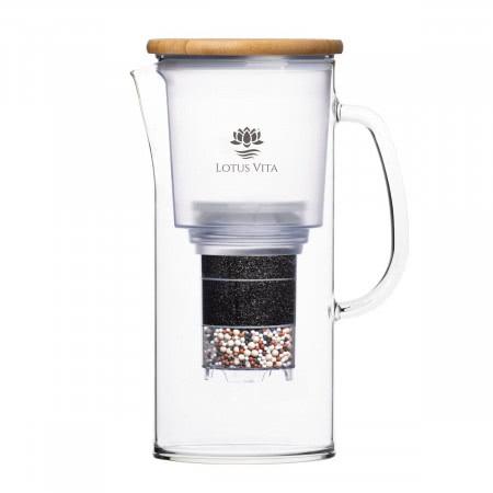 Glass Water Filter Jug (Lotus Vita)