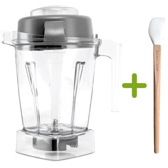 Vitamix Aer Disc Container Classic frontal with Kitchen Clever Spatula 3 cm wide