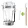 Vitamix Dry Grains Container Smart Ascent front with Kitchen Clever Spatula 3 cm wide