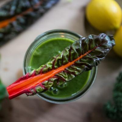 Green smoothie with chard