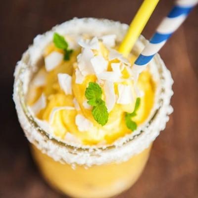 Nicecream recipes: Nicecream with mango, banana, lime and ginger.