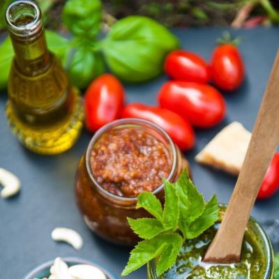 Pesto recipe with sun dried tomatoes