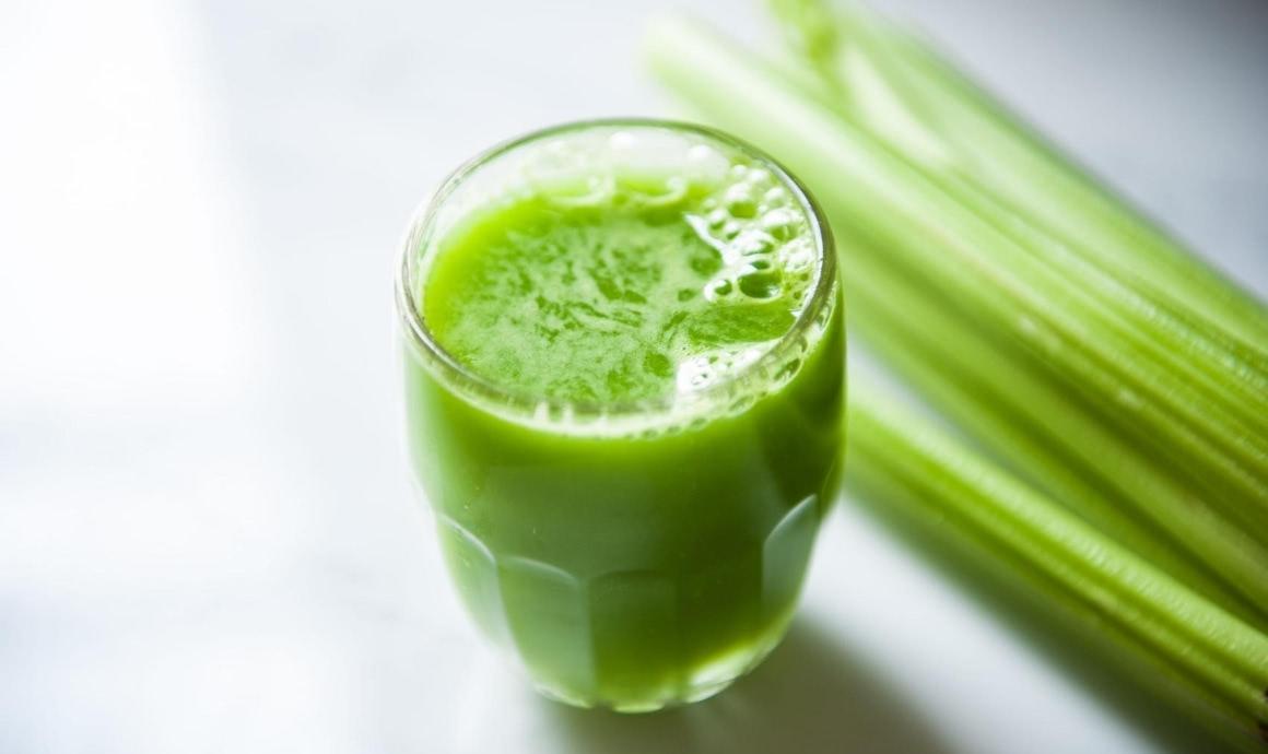 Celery juice made from 100 percent celery or celery stalks