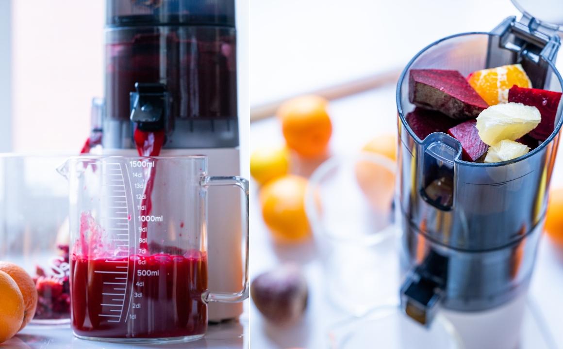 Making beetroot juice yourself with the Hurom E30-ST