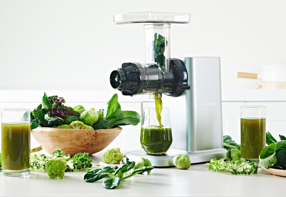 Juice vegetables and leafy greens with the Hurom Du.