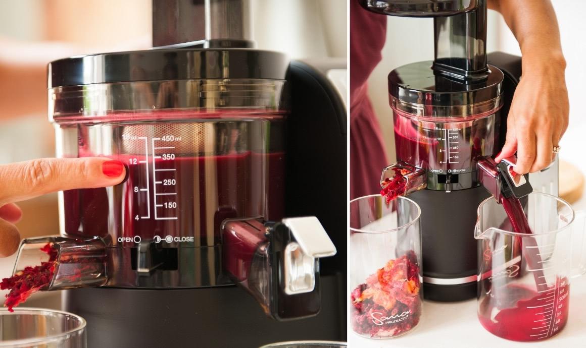 Prepare beetroot juice in the Sana Juicer-828