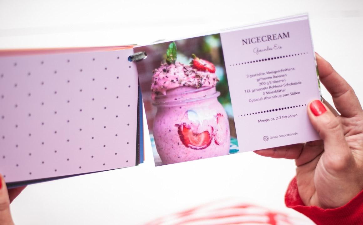 Green Smoothies Recipe Card Set with Nicecream Recipe