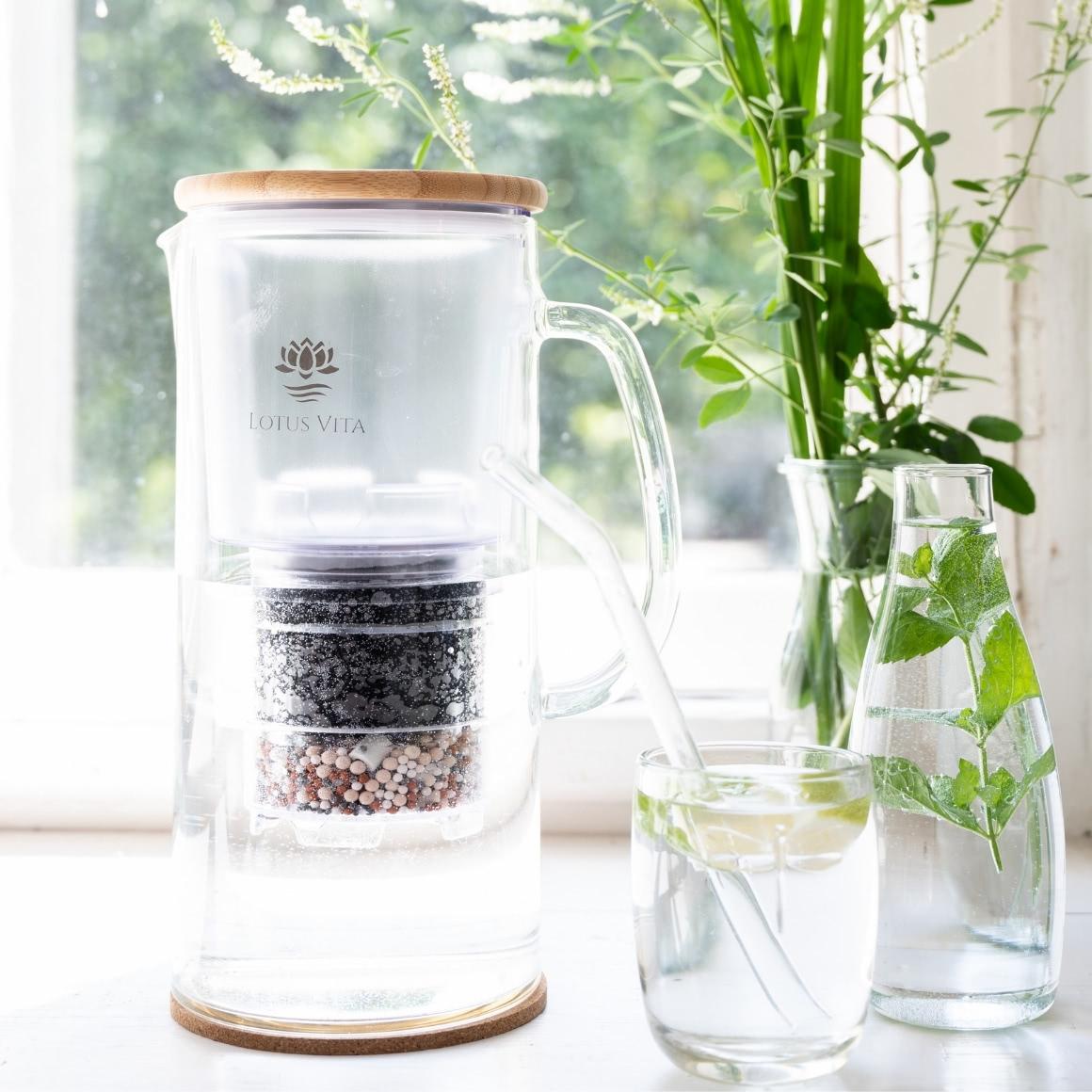Wasserfilter aus Glas von Lotus Vita